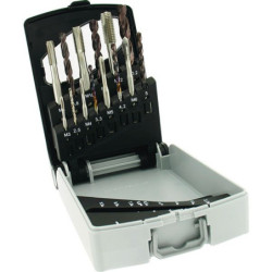 Coffret de 14 pieces 7 tarauds GUN HSS M3 à M12 + 7 forets HSS SGX