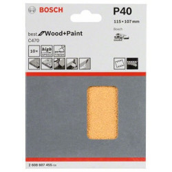 BLISTER DE 10 FEUILLES ABRASIVES 115 X 107 G180