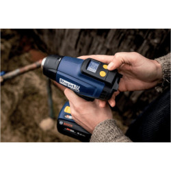 Pistolet à air chaud à batterie 18V - Avec batterie + chargeur - En coffret