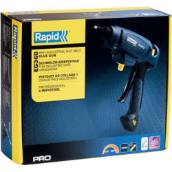 Pistolet à colle éléctrique 300W, 220V pour bâtons de colle Ø12mm Rapid EG360 en boite carton