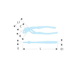 PINCE MULTIPRISES AVEC VERROUILLAGE 250mm 181A.25CPEPB