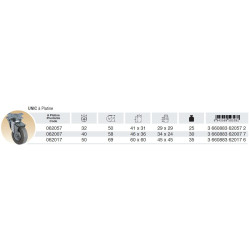 Roulette pivotante sans frein fixation par platine Bandage caoutchouc gris série Unic