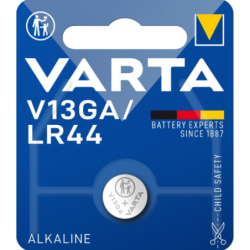 PILE BOUTON ALCALINE 1,5V LR44- V13GA VARTA (blister 1 pce)