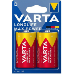 PILE ALCALINE Longlife Max Power LR20 (D) 1,5V VARTA (blister 2 pcs)