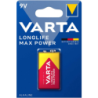 PILE ALCALINE Longlife Max Power 6LR61 9V VARTA (blister 1 pce)