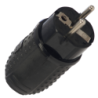 FICHE MALE CAOUTCHOUC 2P+T 16A 250V IP 44 NF
