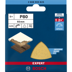 ABRASIF DELTA 93x93mm G120 BFW EXPERT (blister 5 pcs)