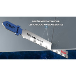 Lame de scie sauteuse PRO BIM Speed Métal 92mm Pas : 1,2mm T121AFC Etui de 5 pièces