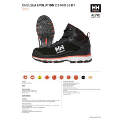 Chaussure haute Chelsea Evo 2 Mid S3 WR SRC ESD Black/Orange