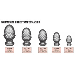 POMME DE PIN ACIER REF.P35B