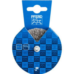 Brosse métallique plate sur tige 6 mm fil acier RBU