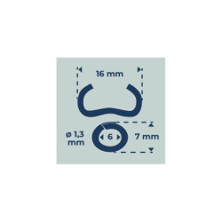 AGRAFES A GRILLAGE OMEGA 16 GALVA C (blister de 2500 pcs)