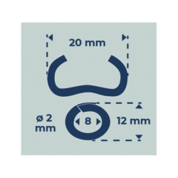 AGRAFES A GRILLAGE OMEGA 20 VERTE (blister de 1000 pcs)