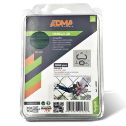 AGRAFES A GRILLAGE OMEGA 20 VERTE (blister de 1000 pcs)