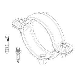Collier de descente Ø 100mm Embase 7/150 Galva avec vis et chevilles