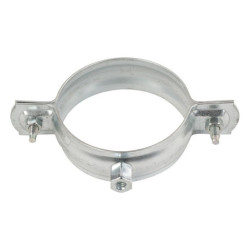 Collier de descente Ø 80mm Embase 7/150 Galva avec vis et chevilles