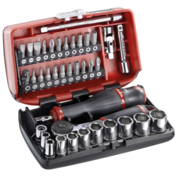COFFRET DE DOUILLES DE SERRAGE ET DE VISSAGE 1/4'' R2NANOPB