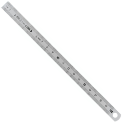 Réglet Inox flexible longueur 200mm un bord en mm - un bord en 1/2mm Facom DELA.1051.200