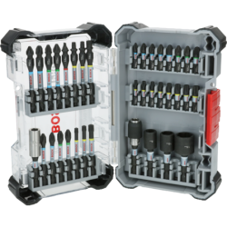 Coffret de 36 pieces embouts de vissage Pro Impact + douilles + 2 portes-embout