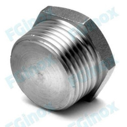 BOUCHON HEXAGONAL M.1/4 INOX 316L