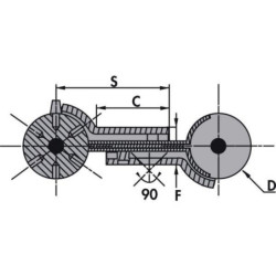 CHARNIERES DOUBLE ACTION 30 LX COMPACTE ACIER ARGENT (LA PAIRE)