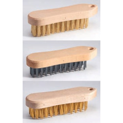 BROSSE METALLIQUE FORME VIOLON ACIER ROND 5 RANGS 200x60mm