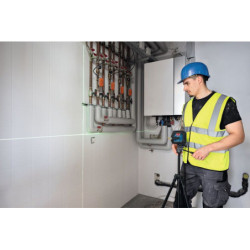 Laser de lignes vertes 2 lignes formant une croix à Piles-Batterie en option GLL 20-22G Bosch 060106