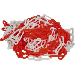 CHAINE SIGNALISATION 10 mm ROUGE BLANC ( SAC 25M )