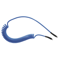 TUYAU SPIRALE POLYU AVEC RACCORDS LONG.6M DIAM.6,5X10 MM