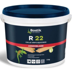 Colle à bois vinylique R22 prise lente Bostik Seau de 5 kg