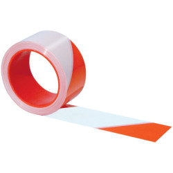 Ruban de signalisation rouge/blanc RUBAFORT 50mmx100m