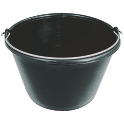 SEAU A VENDANGE PLASTIQUE NOIR 16L anse 5,3mm
