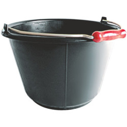 SEAU A VENDANGE PLASTIQUE NOIR 16L anse 5,3mm