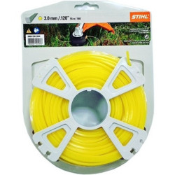 FIL DE COUPE CARRE NYLON JAUNE Ø3.0mm x 55m BOBINE