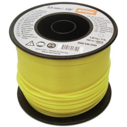 FIL DE COUPE ROND NYLON JAUNE Ø3.0mm x 168m BOBINE