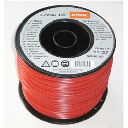 FIL DE COUPE ROND NYLON ROUGE Ø2.7mm x 208m BOBINE