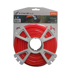FIL DE COUPE ROND NYLON ROUGE Ø2.7mm x 65m BOBINE