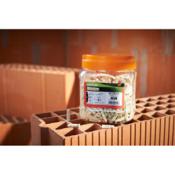 CHEVILLES PLASTIQUE ARPON 8x30mm GRAPPE (boite de 100 pcs)