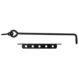 CROCHET A VISSER ET CREMAILLER Ø8x500mm NOIR