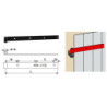 PENTURE DROITE PERCEE 40x6 Ø16mm LONG 600mm