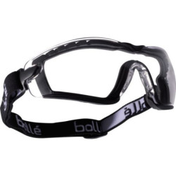 Lunettes masque Cobra incolore anti-rayures et anti-buée avec cordon et étui
