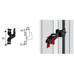 SUPPORT RUSTIQUE DEPORT 25mm NOIR