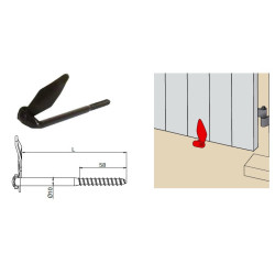 TOURNIQUET MARSEILLAIS A VIS D10 LONG 160mm NOIR