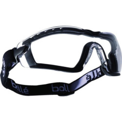 Lunettes masque Cobra incolore anti-rayures et anti-buée avec cordon et étui