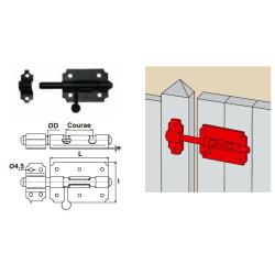 VERROU DE BOX STANDARD D 16 Z.NOIR
