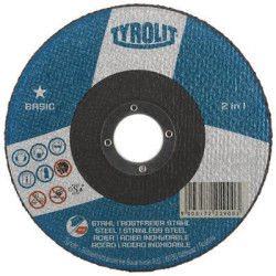 Disque à tronconner Ø 125x1.6mm plat acier-inox BASIC*