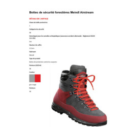 Chaussure forestière Meindl Air stream anti coupure classe 1 S3