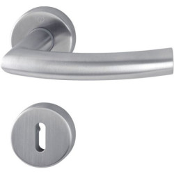 BEQUILLE SUR ROSACES TRONDHEIM CLE I INOX MAT