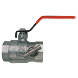 VANNE A SPHERE ACS F.F 26-34 AVEC PURGE POIGNEE PLATE