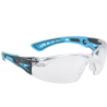 Lunettes Rush+ incolores anti-rayures et anti-buée Noir/bleu
